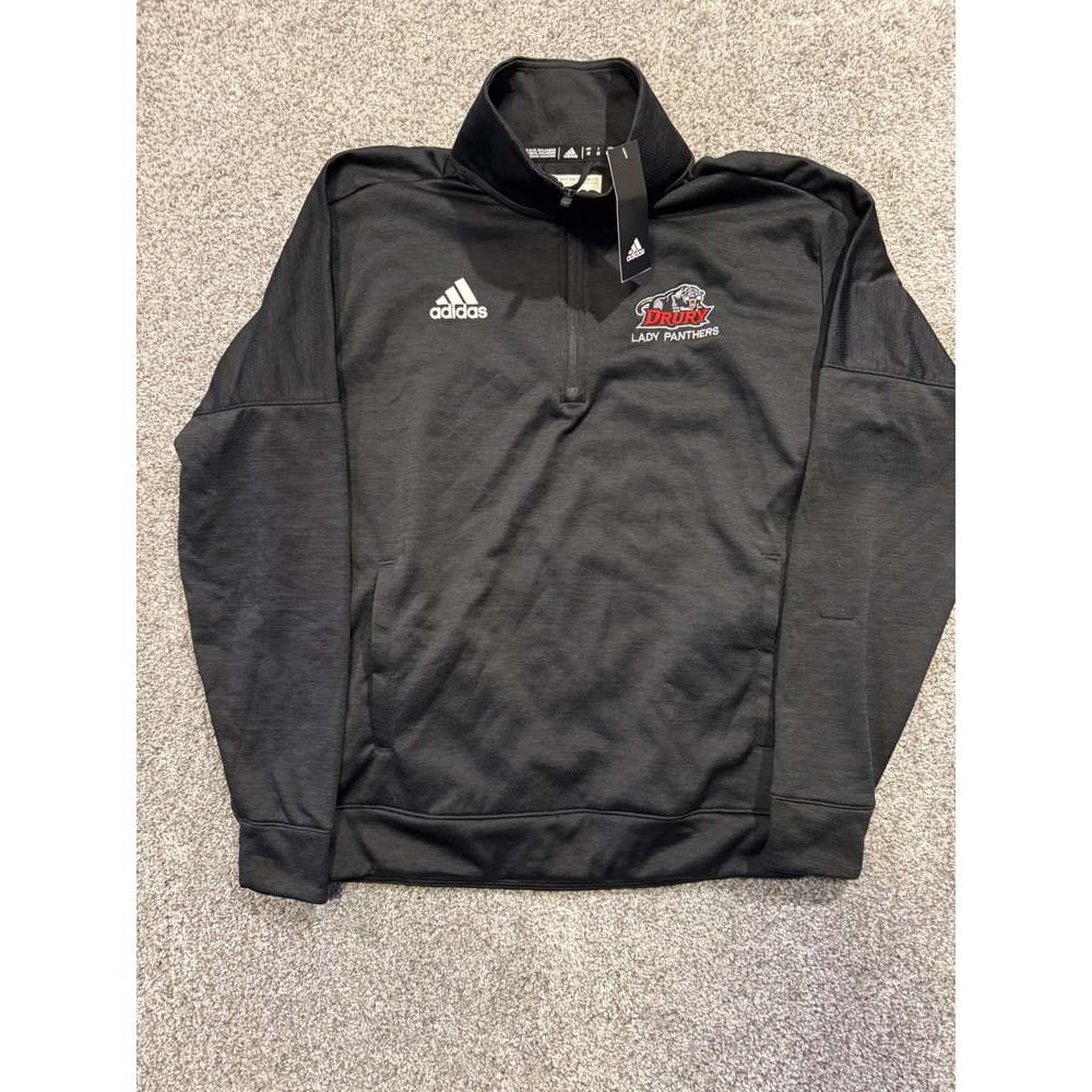 Adidas Drury Lady Panthers‎ Black 1/4 Zip Pullover Jacket - Women's Medium